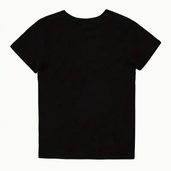 NEW! Trendy SMALL TOWN PROUD Black T Shirt Leopard Print Letters Windmill - Picture 3 of 3